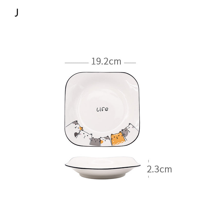 Nordic Tableware Set Bowl And Plate Combination Household Simple Ceramic
