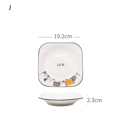 Nordic Tableware Set Bowl And Plate Combination Household Simple Ceramic