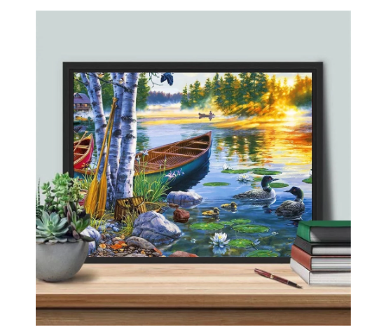 Diamond Theme Landscape Painting