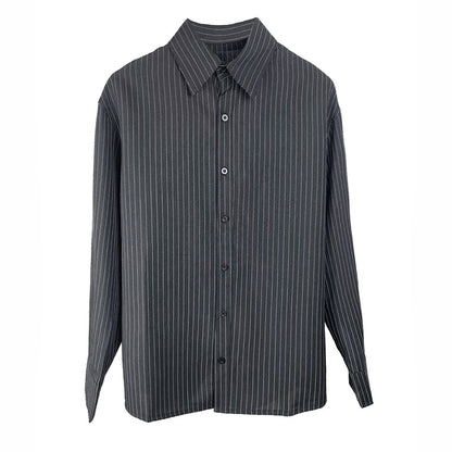 Striped Shirt Men's Long-sleeved Korean