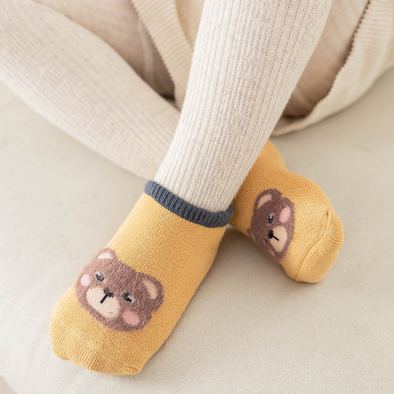 Baby Floor Socks Terry Thickened Cartoon Dispensing Non-Slip
