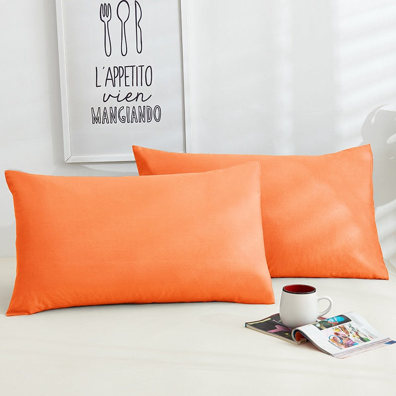 Pure Color Cotton Pillowcases A Pair Of Hotel Hotel Cotton 48X74CM