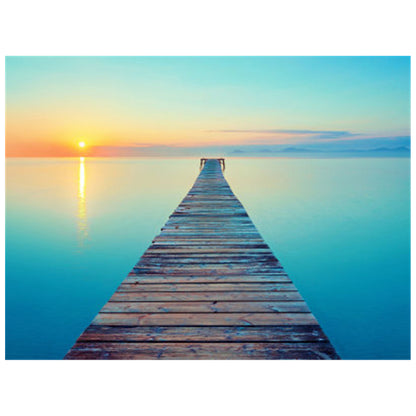 Full Square Diamond 5D DIY Diamond Painting Sunset Lake Embroidery CrossStitch