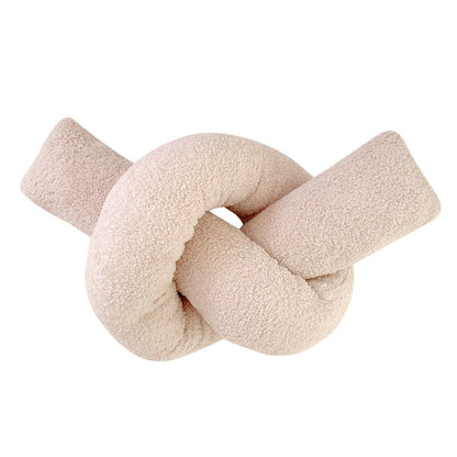 Geometric Shape Plush Ball Knotted Rope Cloud Pillow Cushion