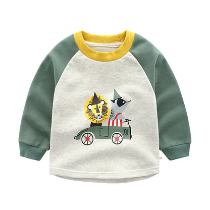 Children's Thickened A Cotton T-shirt Cartoon Top