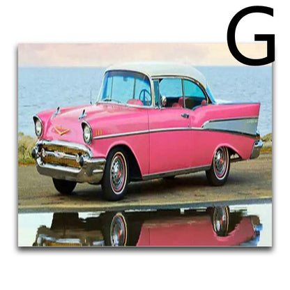 5D Diamond Painting Cartoon Car Bus Motorcycle Cross Stitch