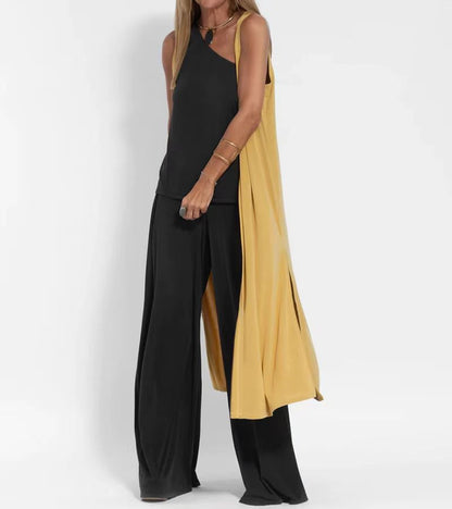 Women's Solid Color Sleeveless Cardigan