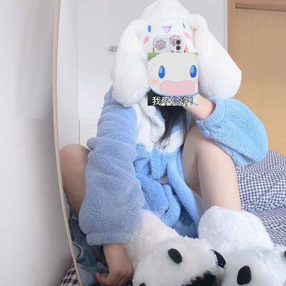 Cute Cartoon Bear Paw Plush Cotton Shoes With High Top And Anti-slip Heel