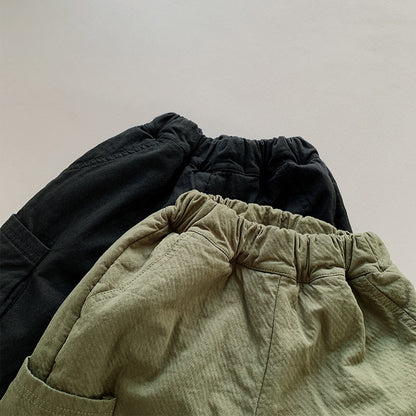 Children's Velvet Padded Loose Overalls