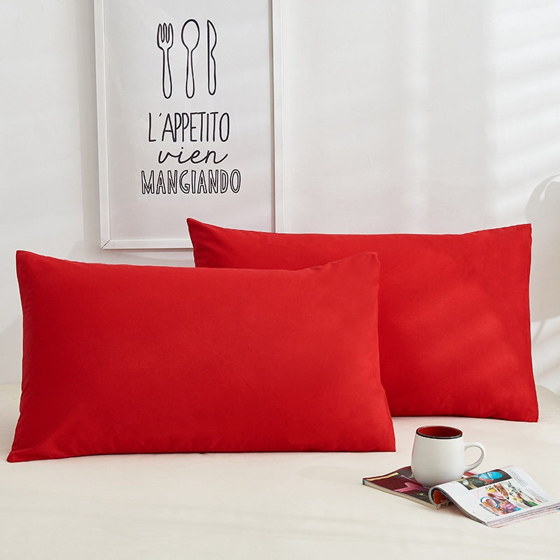 Pure Color Cotton Pillowcases A Pair Of Hotel Hotel Cotton 48X74CM