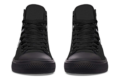 Men's And Women's Fashion Color Printing High-top Canvas Shoes