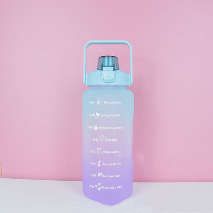 Gradient 2L Straight Frosted Straw Cup