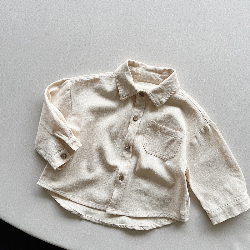Cotton Long Sleeve Shirt Little Kid's Fashion Coat