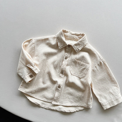 Cotton Long Sleeve Shirt Little Kid's Fashion Coat