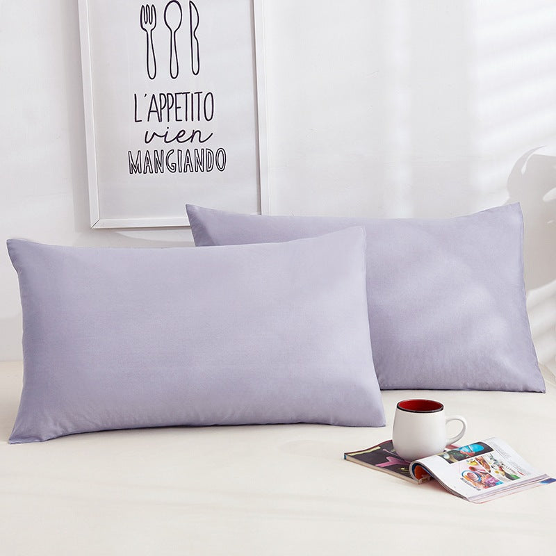 Pure Color Cotton Pillowcases A Pair Of Hotel Hotel Cotton 48X74CM