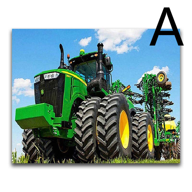 5D Diamond Painting Cartoon Car Bus Motorcycle Cross Stitch