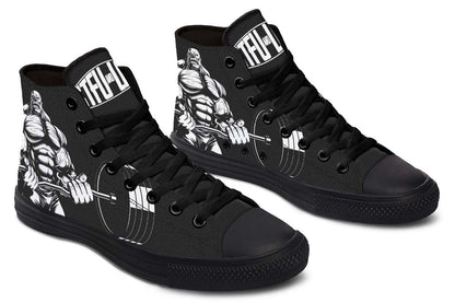 Men's And Women's Fashion Color Printing High-top Canvas Shoes