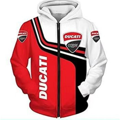 3D Auto Logo Series Color Printing Zipper Hoodie Fashion Men And Women